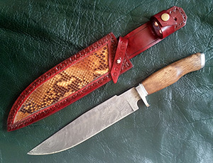 JN handmade damascus hunting knife H6a